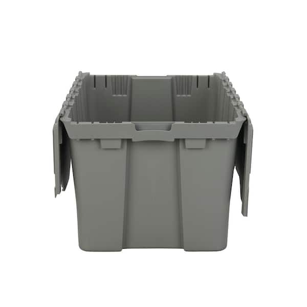 HDX Clear 12 Gal. Flip Top Storage Tote 211512 - The Home Depot