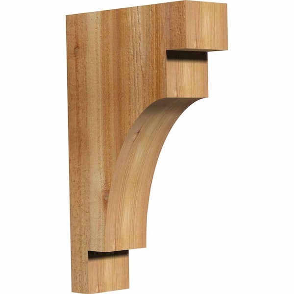 Ekena Millwork 4 in. x 12 in. x 20 in. Western Red Cedar Mediterranean Rough Sawn Corbel
