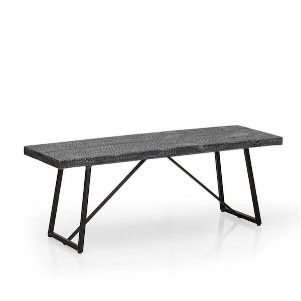 Unbranded 48 in. L x 16 in. W x 18 in. H Backless Wooden Garden Park Bench for Patio Porch