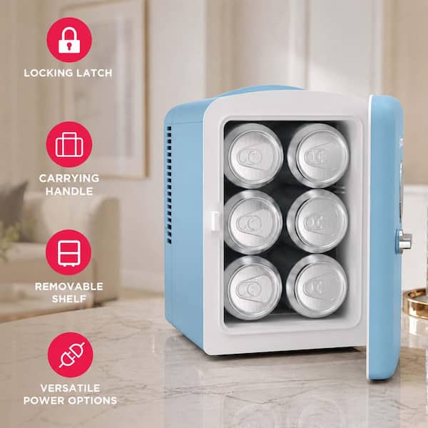 Frigidaire 1 cu. ft. 6-Can Retro Mini Fridge in Blue EFMIS151