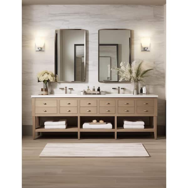 Naya 1-Light Brushed Nickel Wall Sconce with Matte Opal Glass Shade