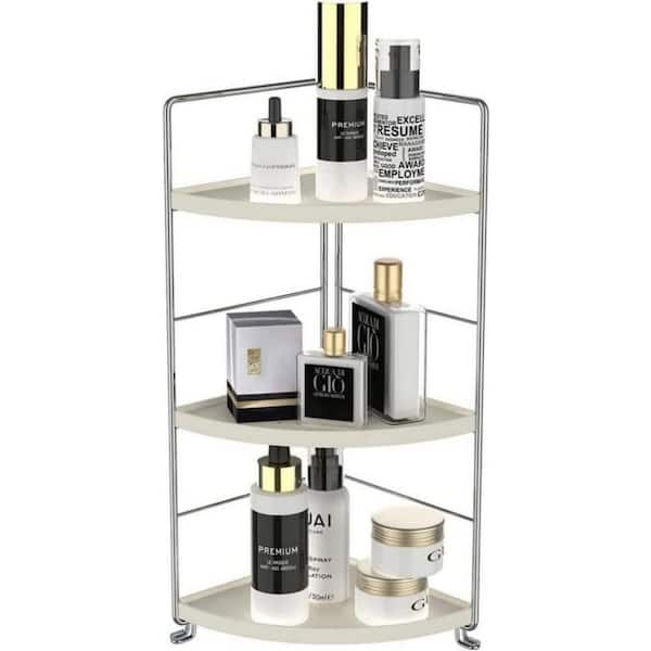 1pc 2-Tier Bathroom Countertop Organizer, Vanity Tray Cosmetic & Makeup  Storage, Kitchen Spice Rack Standing Shelf, Corner Storage Shelf