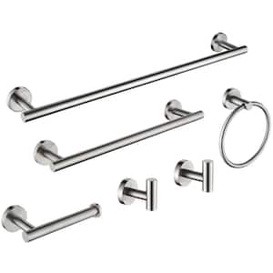 Towel Rail Holder Storage Rack Shelf Brushed Nickel Bathroom Accessory Sets 