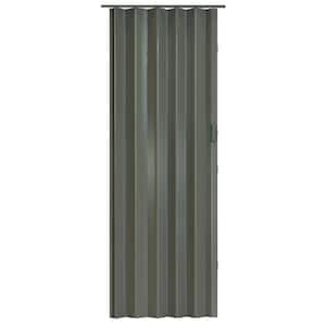 Spectrum Elite 36 in. W. x 96 in. Grey Linen Vinyl Accordion Door
