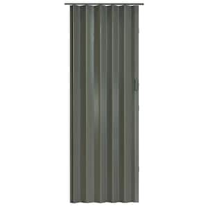 Elite 48 in. W. x 96 in. City Grey Vinyl Accordion Door with Hardware included