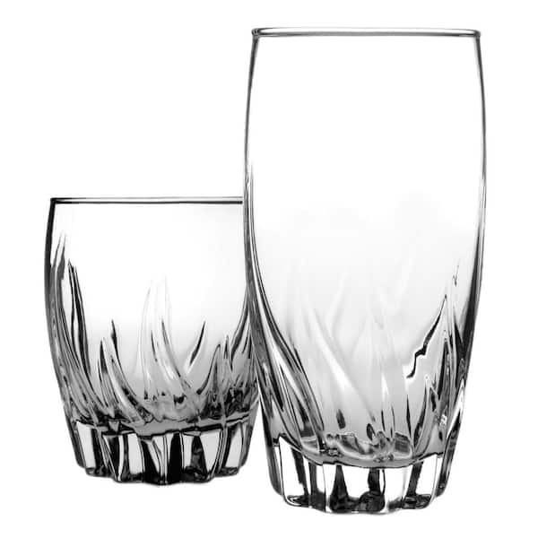 Anchor Hocking Central Park 12 oz. and 17 oz. Rock and Tumbler Glasses in Clear (Set of 8 Each)