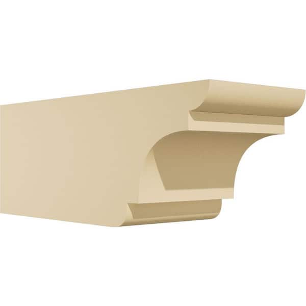 Ekena Millwork Standard New Brighton 6 in. W x 6 in. H x 16 in. D Signature Urethane Rafter Tail Outlooker