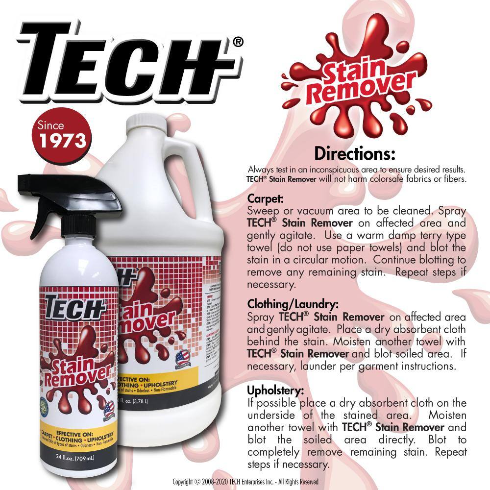 Tech 8 oz Odorless Liquid All-Purpose Stain Remover