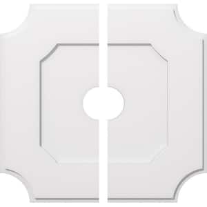 1 in. P X 18 in. C X 30 in. OD X 5 in. ID Locke Architectural Grade PVC Contemporary Ceiling Medallion, Two Piece