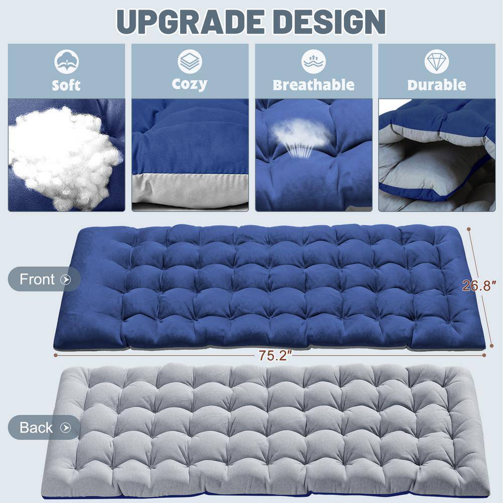 Adjustable Steel Chaise Lounger with Cushions and Pillow
