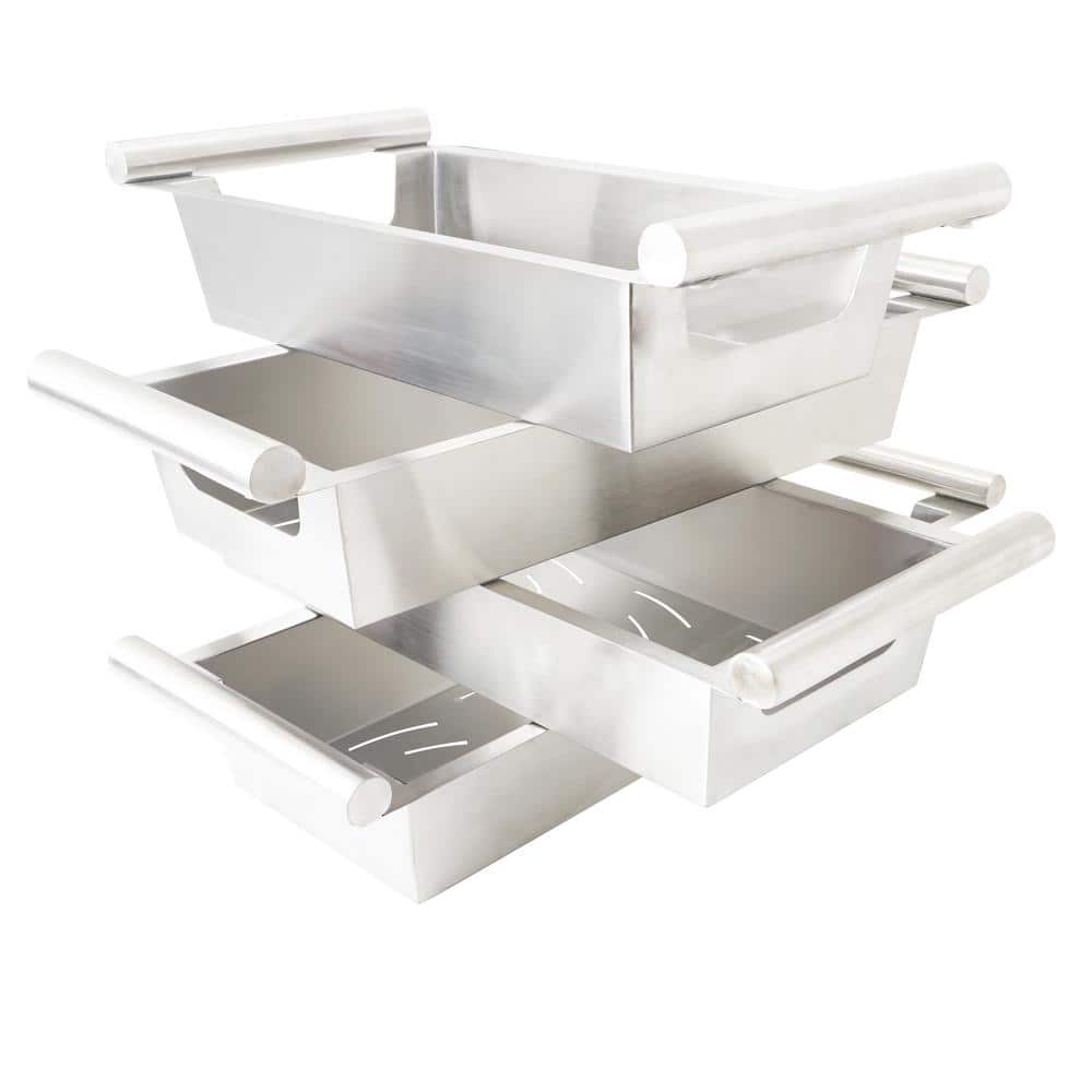 Large Satin Stainless Steel Over Sink Colander Rack