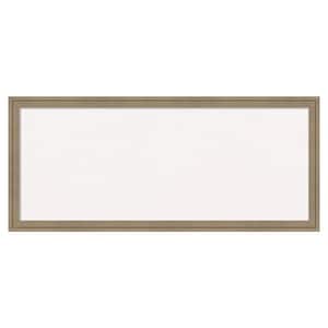 Florence Light Brown White Corkboard 32 in. x 14 in. Bulletin Board Memo Board