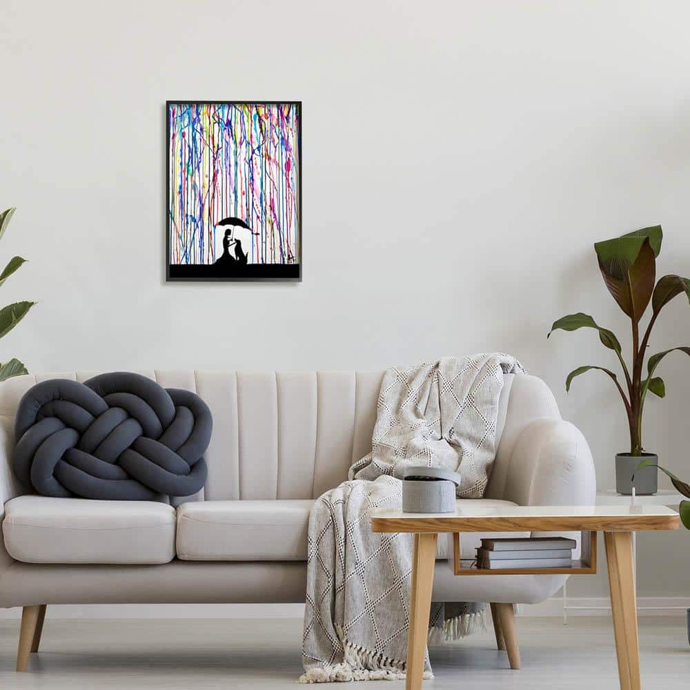 Colorful Abstract Dog Silhouette Canvas Print, 16 x 20