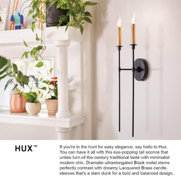 LARK - Hux 1-Light Black Sconce