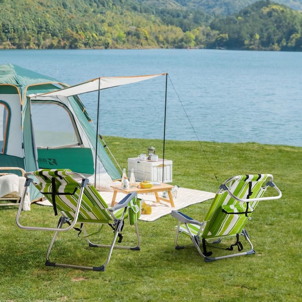 Folding Camping Chair Fishing Chair 25 Stone Karl Home Green And
