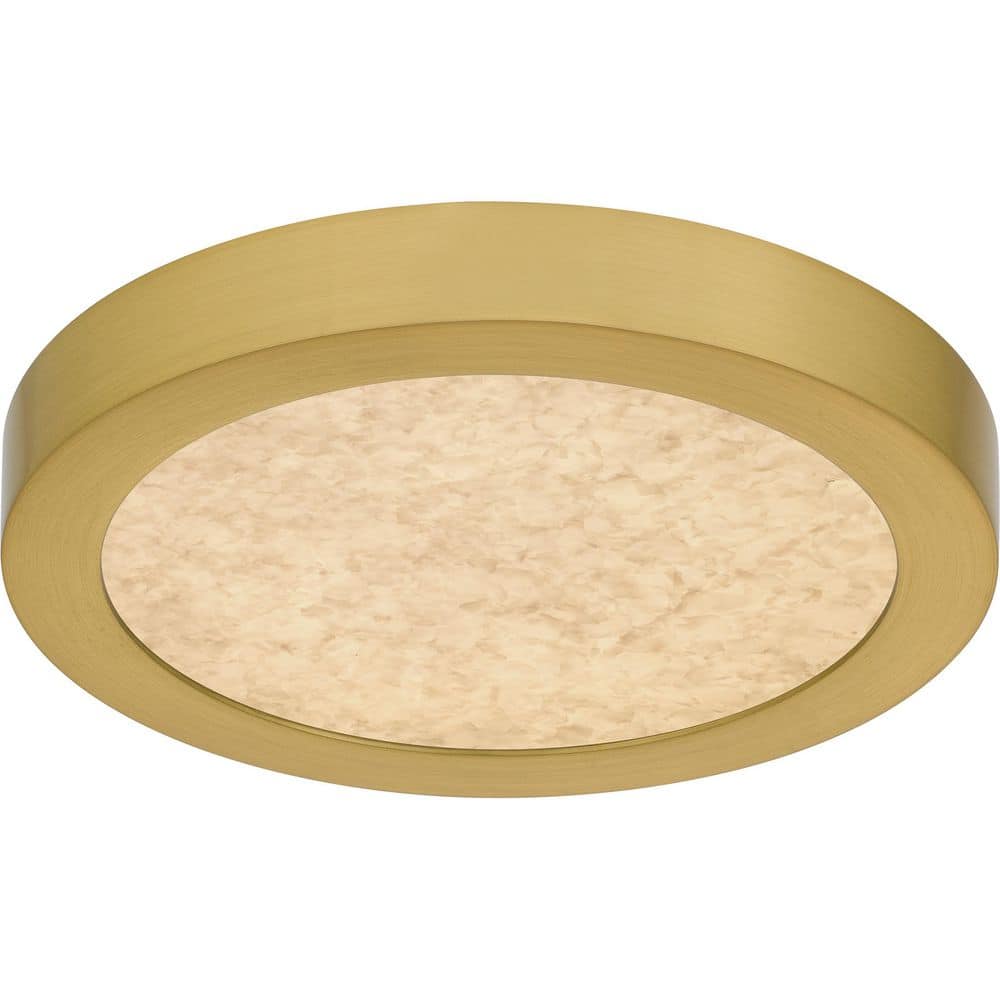 Outskirts 7.5 in. Brushed Gold Integrated LED Flush Mount with Acrylic Shade price history on PriceWatchPro