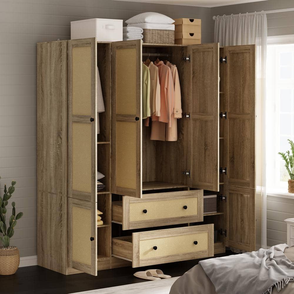 Have a question about FUFU&GAGA 6-Door Rattan Armoire