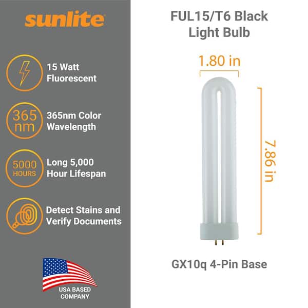 15-Watt T6 U-Bent Ful Twin Tube Plugin CFL Light Bulb Black Light (5-Pack) 15-Watt T6 U-Bent Ful Twin Tube Plugin CFL Light Bulb Black Light (5-Pack)