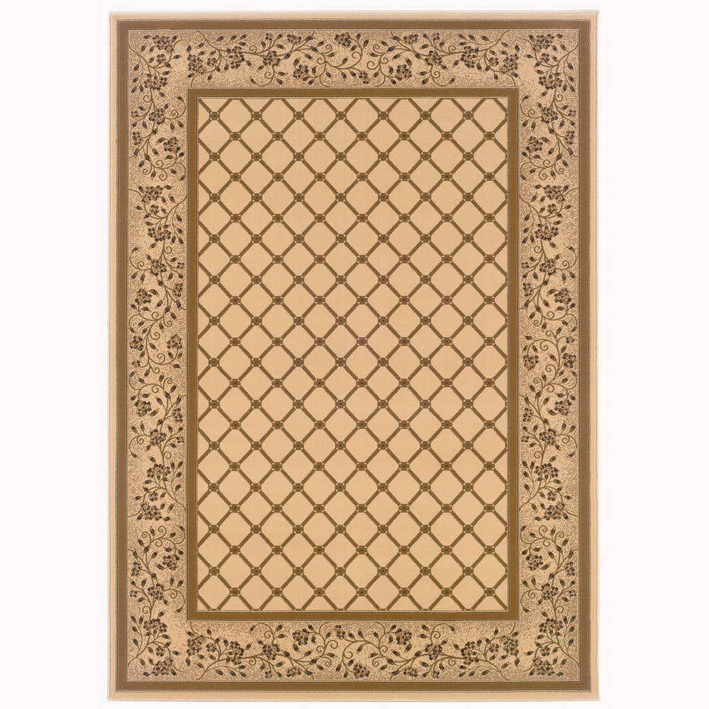 Natco Kurdamir Derby Ivory 5 ft. x 8 ft. Area Rug 2028IV69H The Home