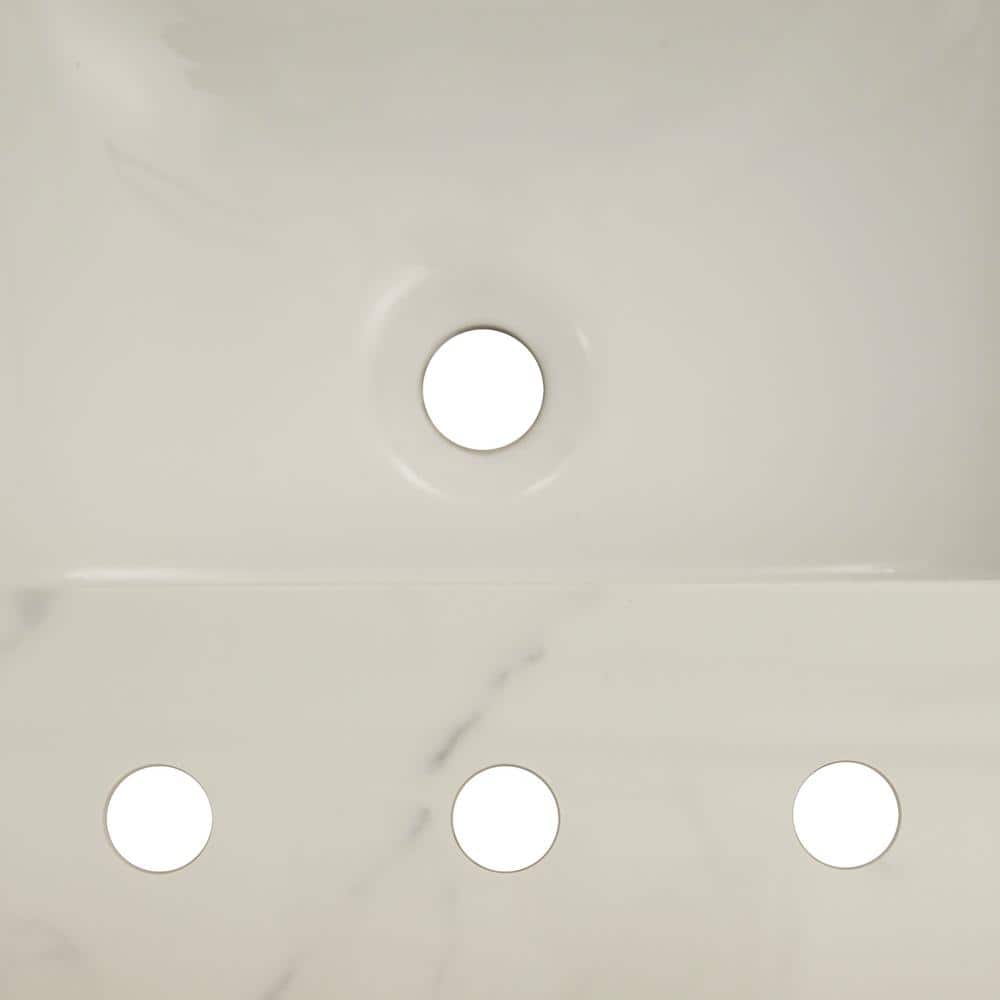 Calacatta Nowy Marble Bathroom Vanity Top with White Undermount Sink