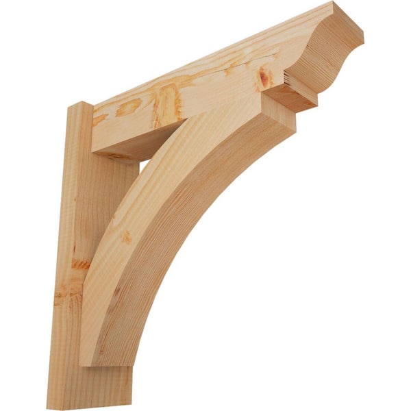 Ekena Millwork 6 in. x 20 in. x 20 in. Douglas Fir Thorton Traditional Smooth Outlooker