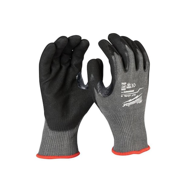 Milwaukee Large Gray Nitrile Level 5 Cut Resistant Dipped Work Gloves