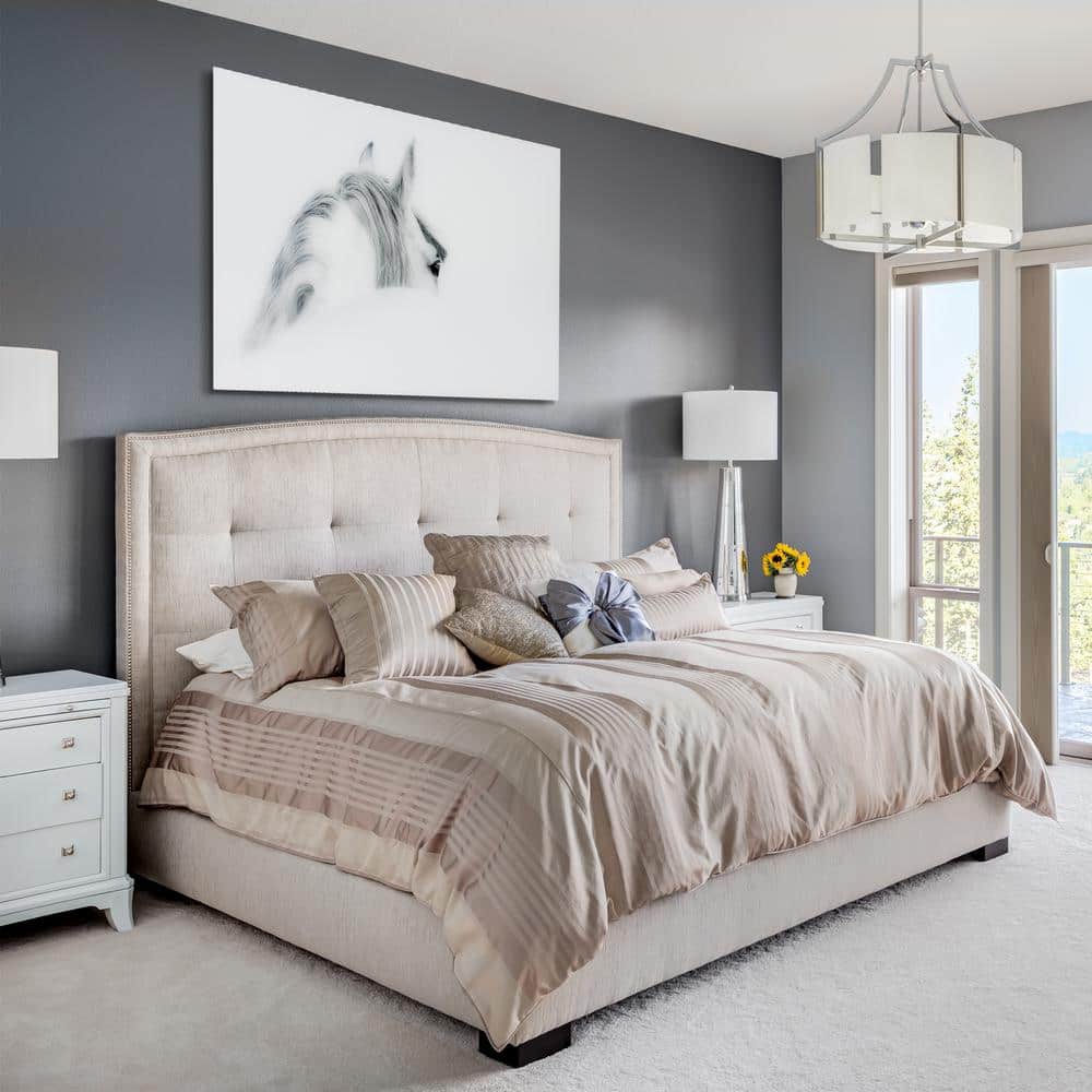 Blanco Mare Horse Frameless Tempered Glass Wall Art, 48" x 32"