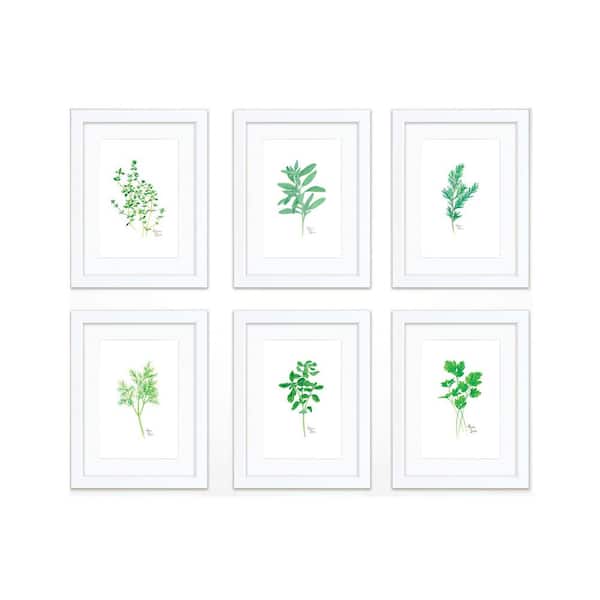Unbranded "Nature's Lace 2" by Alyssa Lewis Set of Six White Framed with Mat Nature Art Prints 14 in. x 11 in.