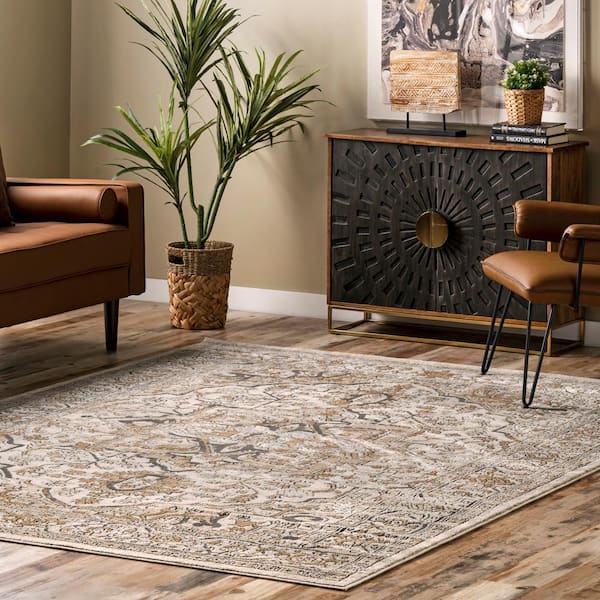 Darcie Traditional Medallion Beige 2 ft. 8 in. x 8 ft. Indoor Runner Rug