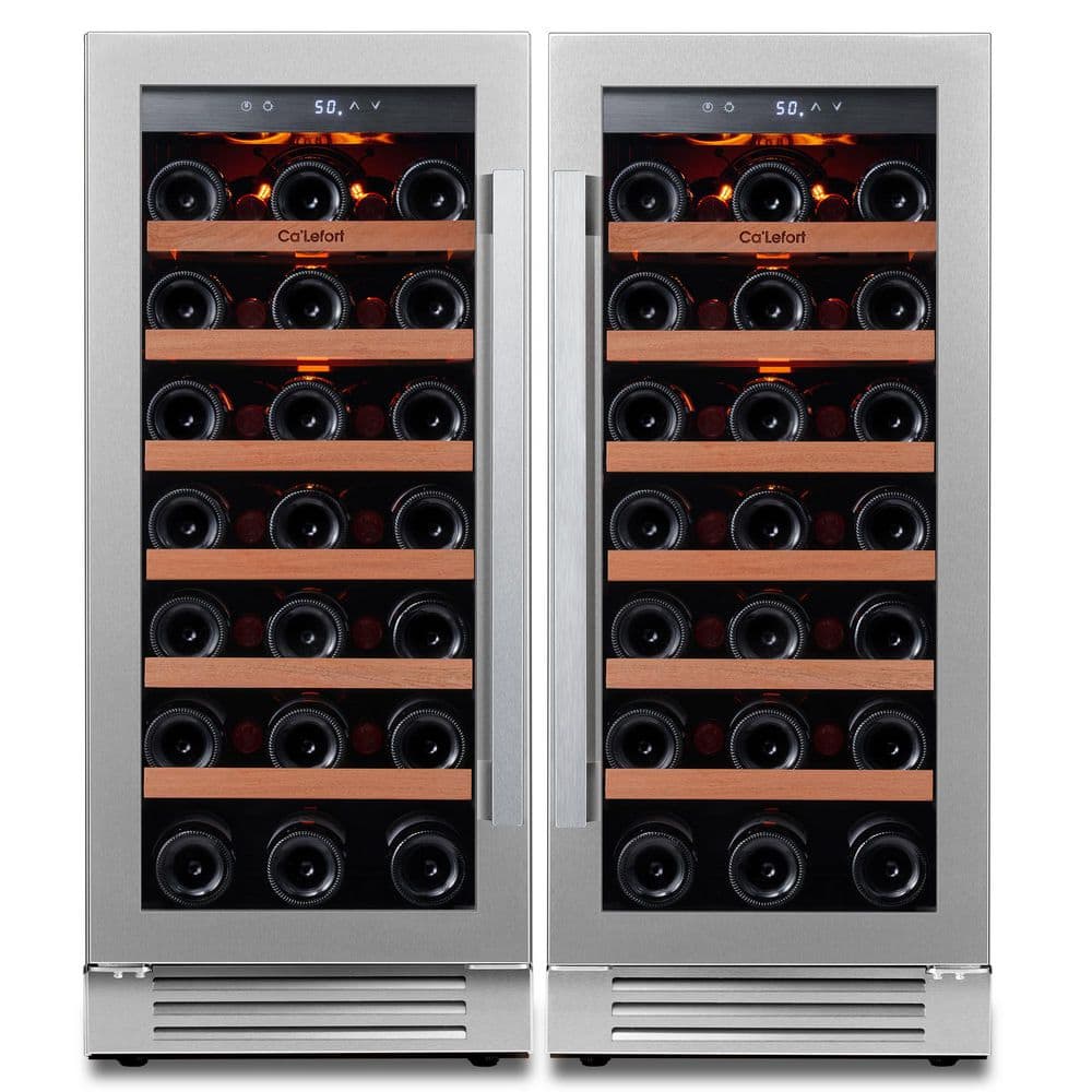 30 in. Dual Zone Cellar Cooling Unit 66-Bottles Wine Cooler Built- in Side-by-Side Refrigerators Frost-Free in Black price history on PriceWatchPro