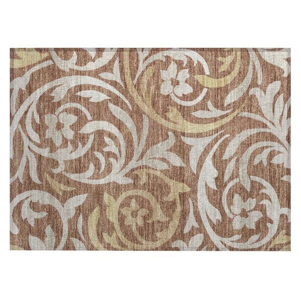 Chantille Machine Washable Indoor/Outdoor Abstract ACN3168 Rust 2 ft. x 3 ft. Accent Rug