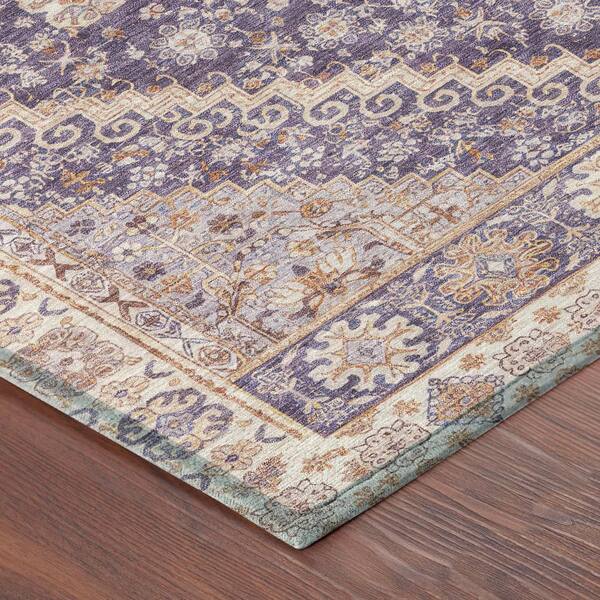 Chantille Machine Washable Indoor/Outdoor Abstract ACN2806 Purple 3 ft. x 4 ft. Area Rug