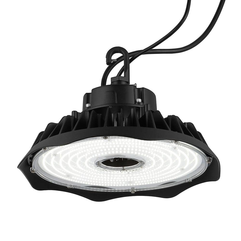 JONATHAN Y 12 in. 200-Watt Equivalent Integrated LED Black High Bay Light  Indoor/Outdoor UFO Light with 26000 Lumens 5000K JYL9801A - The Home Depot