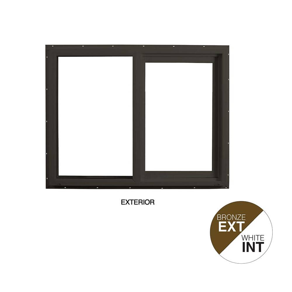 47.5 in. x 35.5 in. Select Series Vinyl Horizontal Sliding Left Hand Bronze Window with White Int, HP2+ Glass and Screen price history on PriceWatchPro