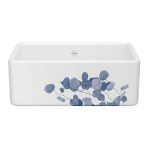 Shaker 30 in. Farmhouse/Apron-Front Single Bowl Fireclay Kitchen Sink