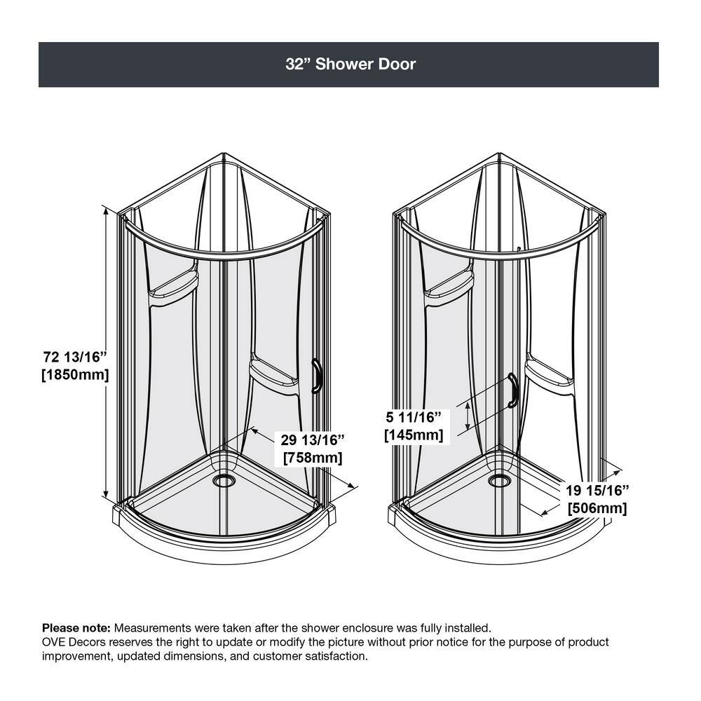 Breeze 32'' Frosted Glass and Acrylic Corner Shower Kit