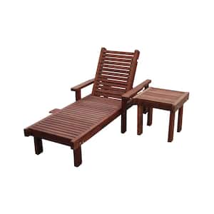 Mission Brown Finish Redwood Outdoor Chaise Lounge
