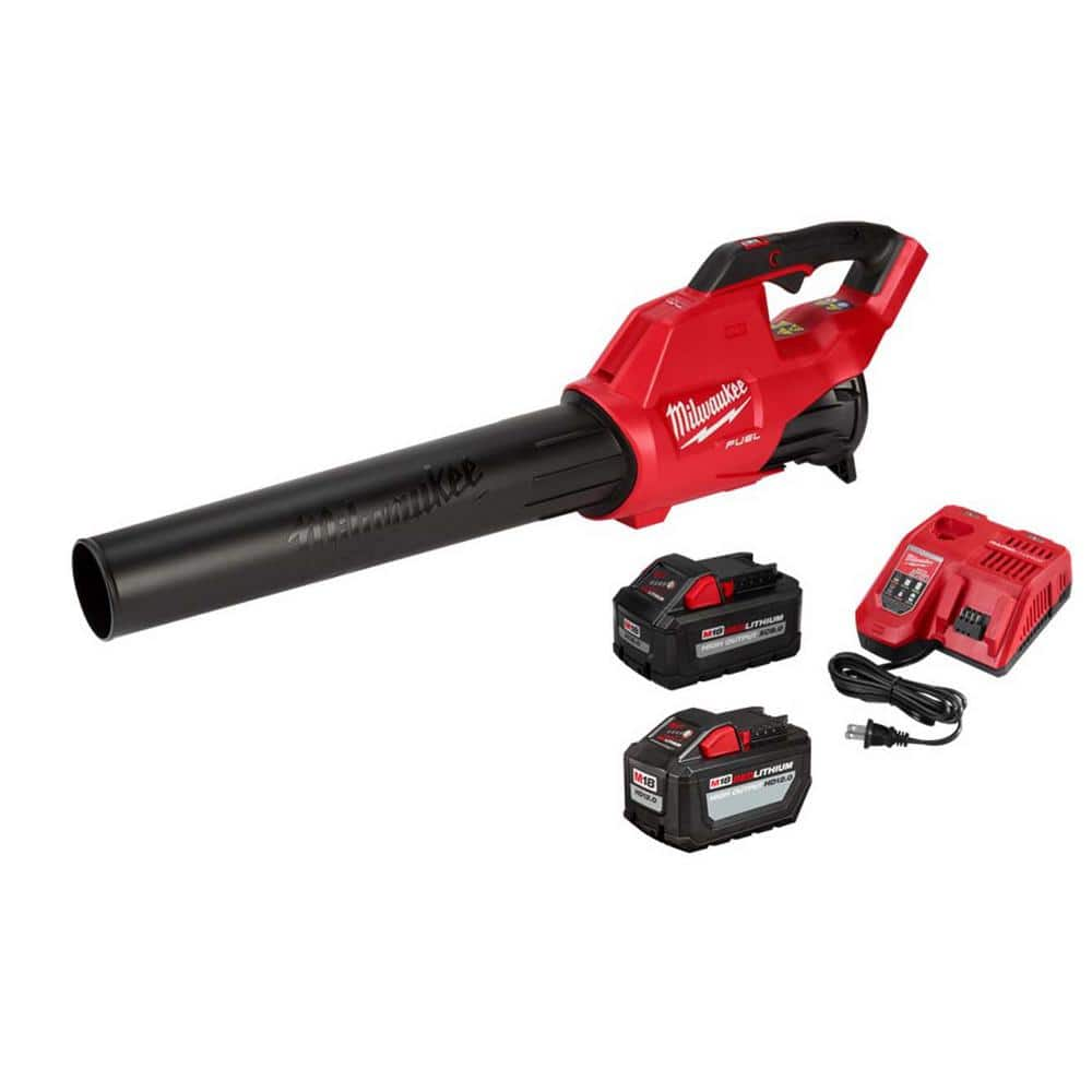 M18 FUEL 120 MPH 450 CFM 18V Lithium-Ion Brushless Cordless Handheld Blower w/(1) 8.0 Ah, (1) 12.0 Ah Battery, Charger -  Milwaukee, 2724HD-1812