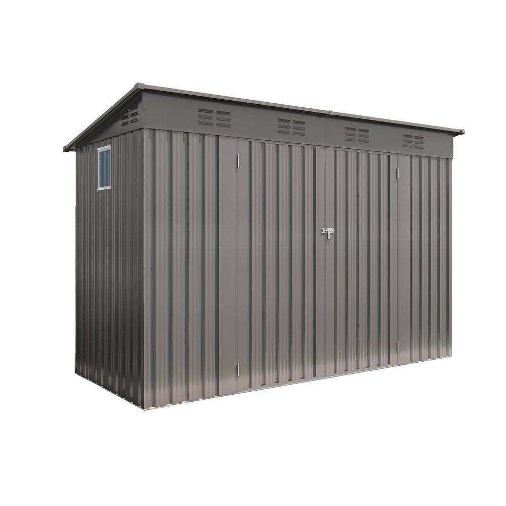 4 ft. W x 9 ft. D Metal Garden Storage Shed Tool House with Sloping Roof and 6 vents (36 sq. ft. ) price history on PriceWatchPro