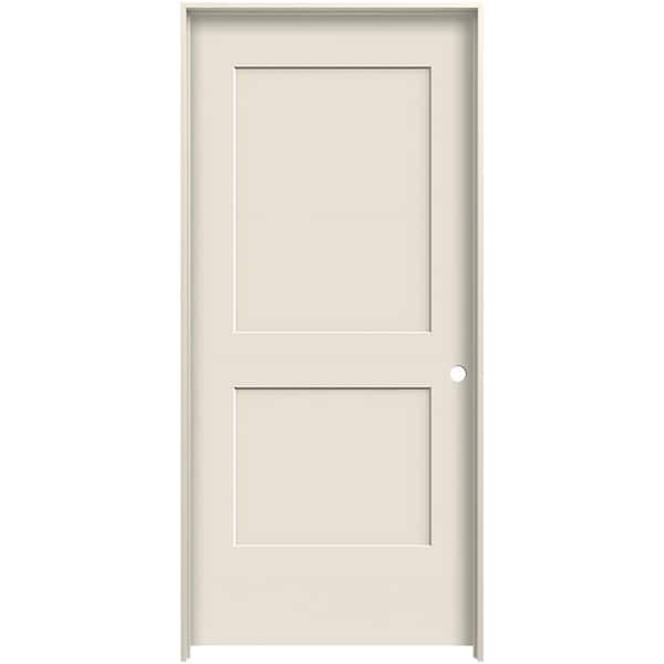 JELD-WEN 30 in. x 80 in. Monroe Primed Left-Hand Smooth Hollow Core Molded Composite Single Prehung Interior Door