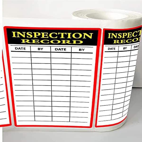 Unbranded 3.5 x 5 in. Inspection Record Special Handling Stickers for Warehouse Control and Equipment Maintenance, 200-Piece
