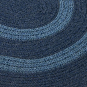 Paige Midnight Blue 2 ft. x 4 ft. Oval Braided Area Rug