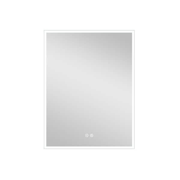 20.01 in. W x 30 in. H Rectangular Aluminum Recessed/Surface Mount LED Medicine Cabinet with Mirror, 3x Magnifying