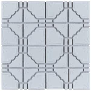 Moonbeam Glossy White 12 in. x 12 in. Porcelain Mosaic Tile (9.79 sq. ft. / Case)