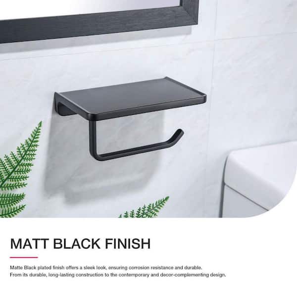 Nameeks Malta Contemporary Toilet Paper Holder in Matte Black