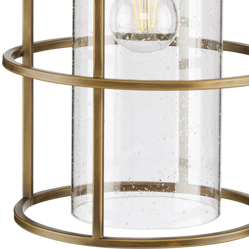 Burgess Aged Bronze Glass Farmhouse Pendant Light