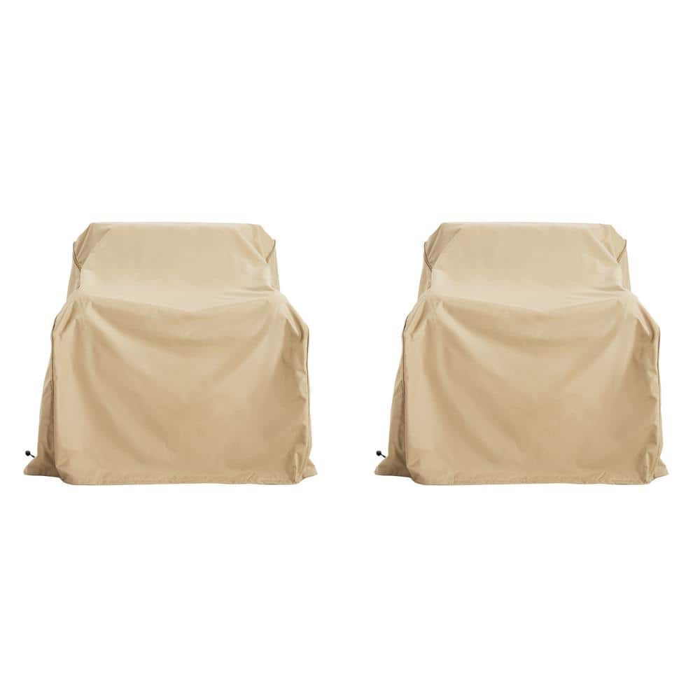 Beige Shield Patio Outdoor Club Chair Cover Set of 2, Durable Weather-Resis