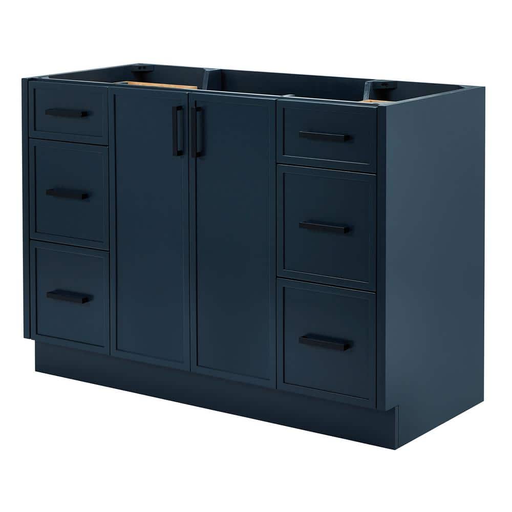Kelly 48" Midnight Blue Solid Wood Bathroom Vanity Base