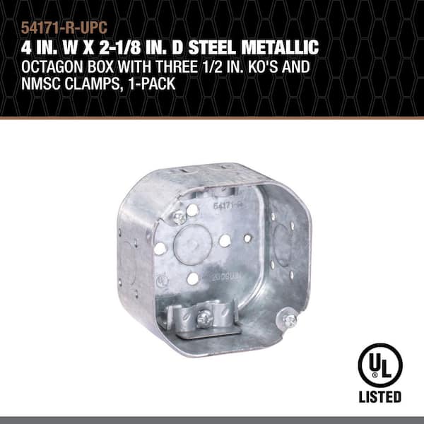 マイクラ 人気アイテム Southwire Box Octagon Metallic Steel D in. 2-1/8 x W in. 4 その他
