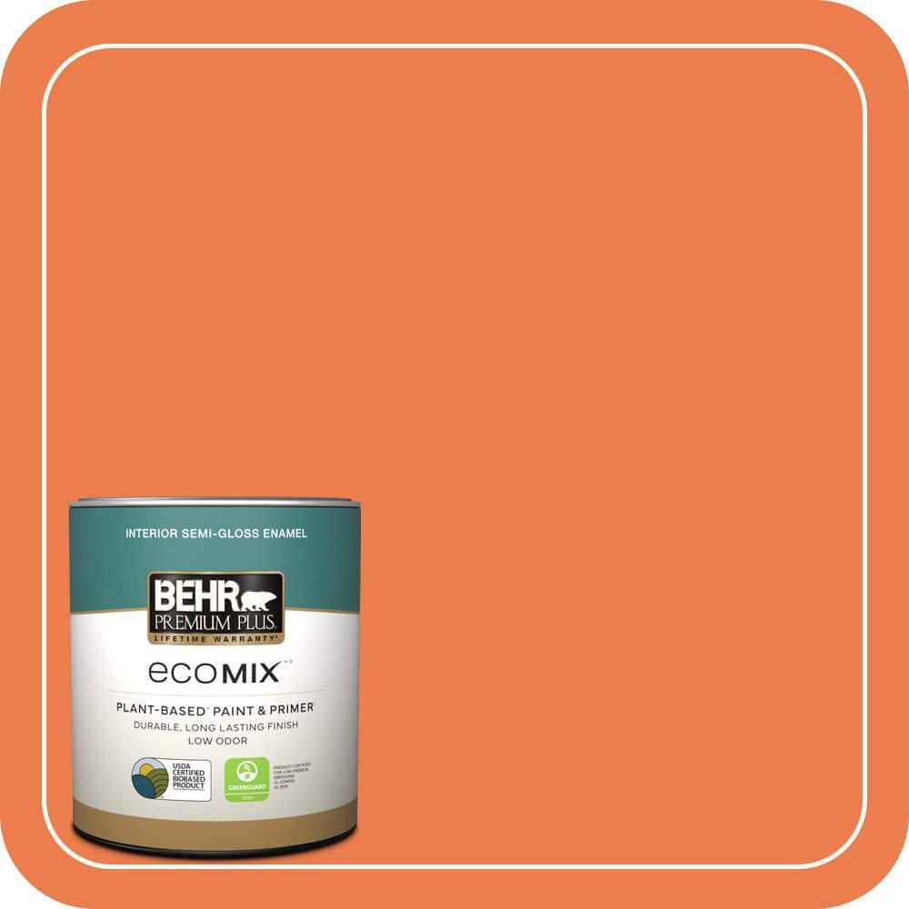 1 qt. #P200-6 Sizzling Sunset Semi-Gloss Enamel EcoMix Plant-Based Interior Paint & Primer price history on PriceWatchPro